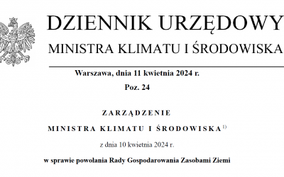 POWOŁANIE RADY GOSPODAROWANIA ZASOBAMI ZIEMI